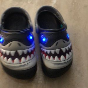 Boys Shark Crocs Size 10